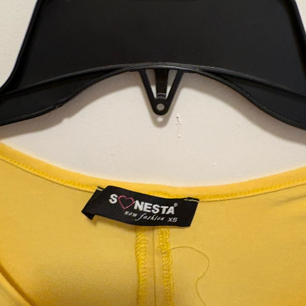 NEST Fragrances Yellow Top with Beaded Bee Design - Picture 4 of 5